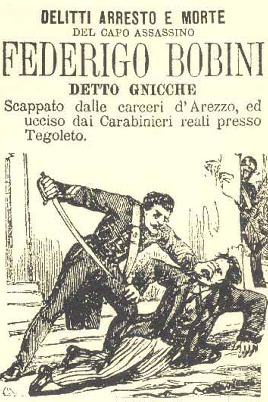 l'arresto del brigante nel marzo del 1871